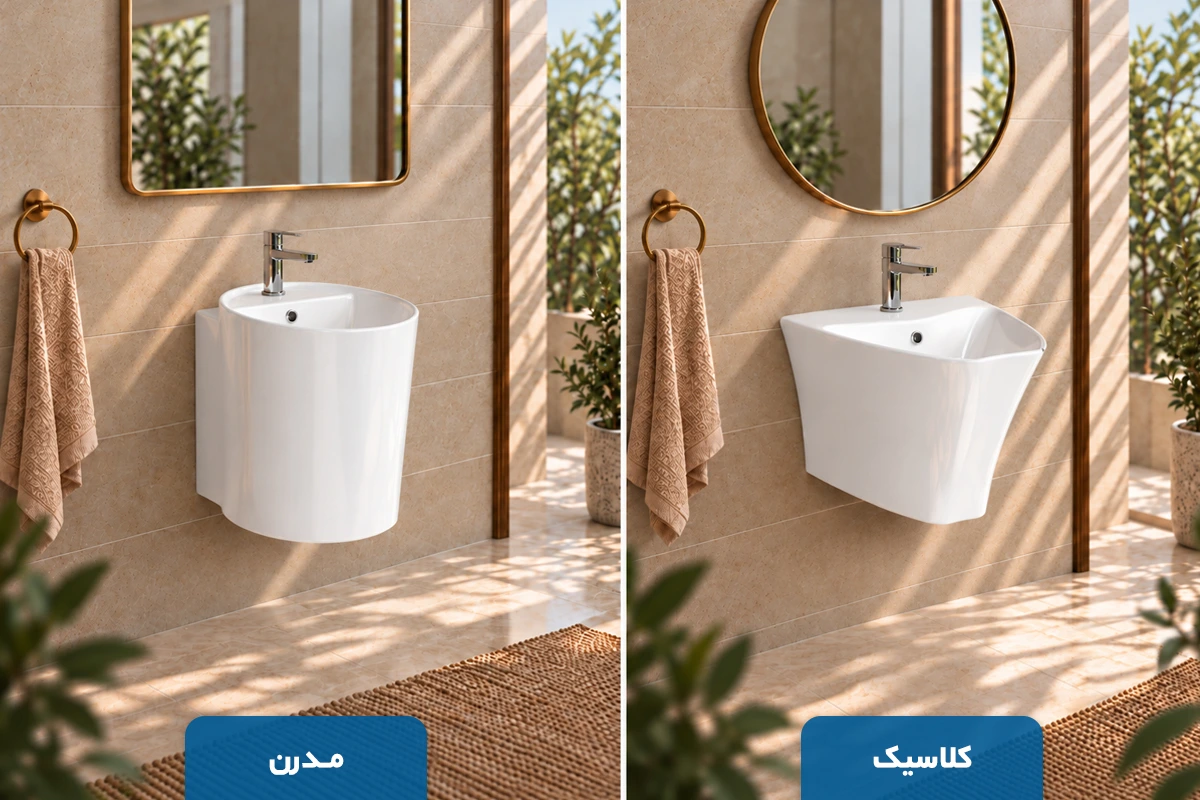 انواع روشویی دیواری